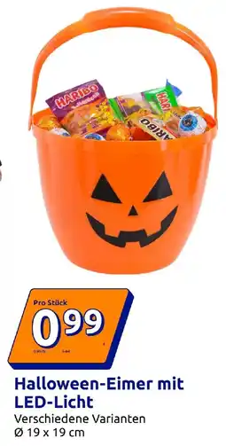 Action Halloween-Eimer mit LED-Licht Angebot