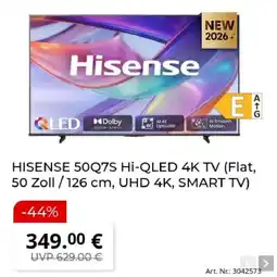 MediaMarkt HISENSE 50Q7S Hi-QLED 4K TV Angebot