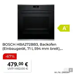 MediaMarkt BOSCH HBA272BB3, Backofen Angebot