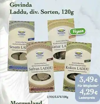 LPG Biomarkt Govinda Laddu, Div. Sorten, 120g Angebot