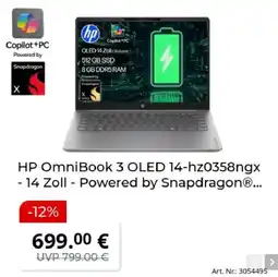 MediaMarkt HP OmniBook 3 OLED 14-hz0358ngx Angebot