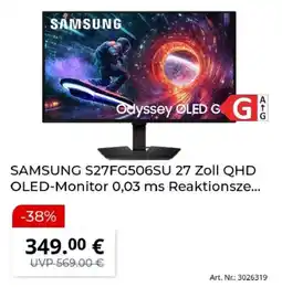 MediaMarkt SAMSUNG S27FG506SU 27 Zoll QHD OLED-Monitor Angebot