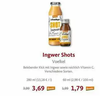 VollCorner Biomarkt Ingwer Shots Voelkel Angebot