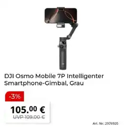 MediaMarkt DJI Osmo Mobile 7P Intelligenter Smartphone-Gimbal, Grau Angebot