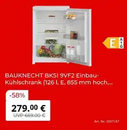 MediaMarkt BAUKNECHT BKS1 9VF2 Einbau-Kühlschrank Angebot