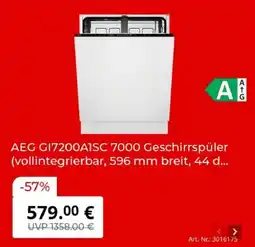 MediaMarkt AEG GI7200AISC 7000 Geschirrspüler Angebot