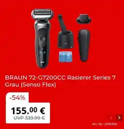 MediaMarkt BRAUN 72-G7200CC Rasierer Series 7 Grau (Senso Flex) Angebot