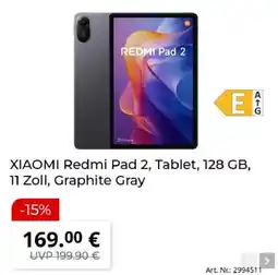 MediaMarkt XIAOMI Redmi Pad 2 Angebot