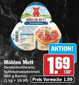 AEZ Mühlen Mett Zwiebelmettwurst/Schinkenzwiebelmett Angebot