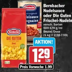 AEZ Bernbacher Nudelsauce oder Die Guten Frischei-Nudeln Angebot