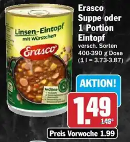 AEZ Erasco Linsen-Eintopf mit Würstchen Angebot