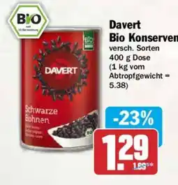 AEZ Davert Schwarze Bohnen Angebot