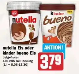 AEZ nutella Eis oder kinder bueno Eis Angebot