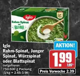 AEZ Iglo Rahm-Spinat Angebot
