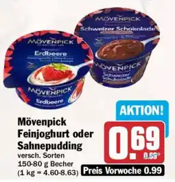 AEZ Mövenpick Feinjoghurt oder Sah nepudding Angebot