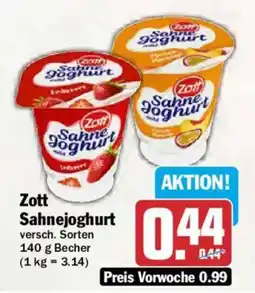 AEZ Zott Sahnejoghurt Angebot