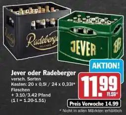 AEZ Jever oder Radeberger Angebot