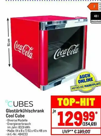 METRO Glastürkühlschrank Cool Cube Angebot