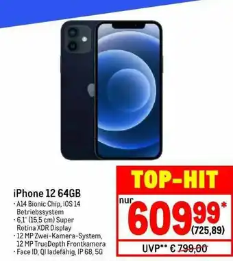 METRO Iphone 12 64gb Angebot