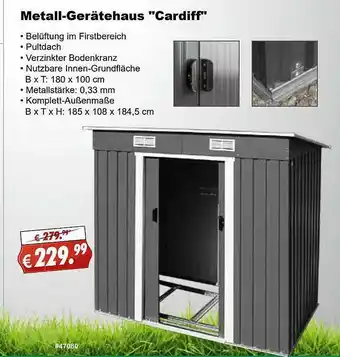 Stabilo Fachmarkt Metall Gerätehaus Cardiff Angebot