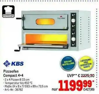 METRO Pizzaofen Angebot