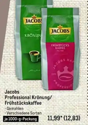 METRO Jacobs Professional Krönung Frühstückskaffee Angebot