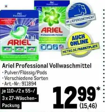 METRO Ariel Professional Vollwaschmittel Angebot