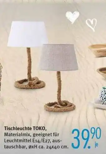 Trends Möbel Tischleuchte Toko Angebot