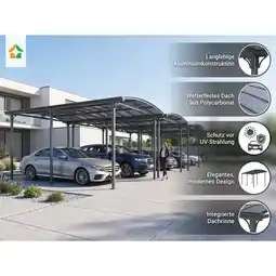 Netto Marken-Discount Aluminium Wohnmobil-Carport Premium ca. 760 x 360 x 360 cm – Anthrazit Angebot