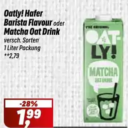 Simmel Oatly! Hafer Barista Flavour Matcha Oat Drink Angebot