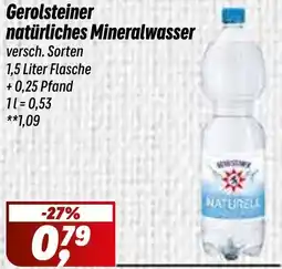 Simmel Gerolsteiner natürliches Mineralwasser Angebot