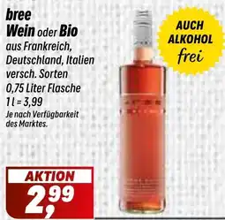 Simmel bree Wein oder Bio Angebot