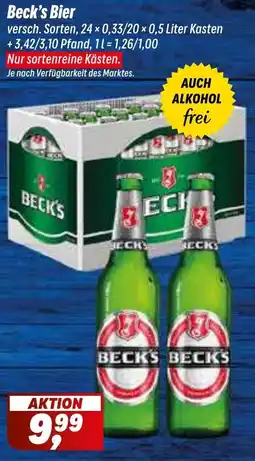 Simmel Beck's Bier Angebot