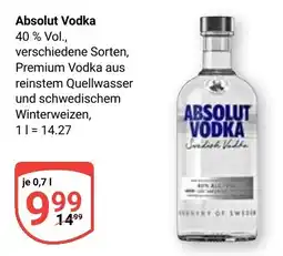 Globus Absolut Vodka Angebot