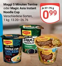 Globus Maggi 5 Minuten Terrine oder Magic Asia Instant Noodle Cup Angebot