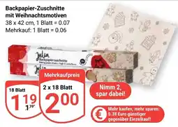Globus Julia Backpapier-Zuschnitte mit Weihnachtsmotiven Angebot
