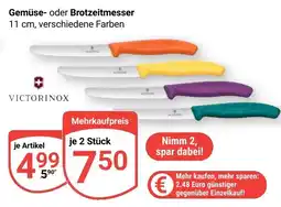 Globus Gemüse- oder Brotzeitmesser VICTORINOX Angebot