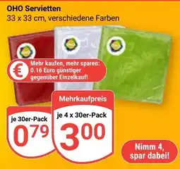 Globus OHO Servietten Angebot