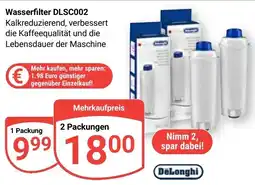 Globus Wasserfilter DLSC002 DeLonghi Angebot