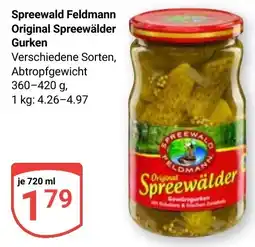 Globus Spreewald Feldmann Original Spreewälder Gurken Angebot