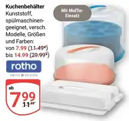 Globus Kuchenbehälter Kunststoff rotho Angebot