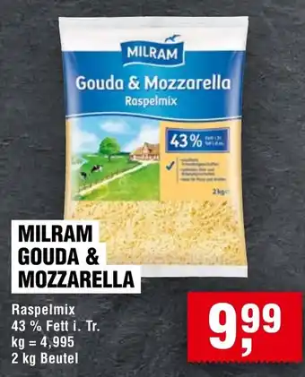 MILRAM Gouda & Mozzarella Raspelmix