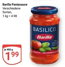 Globus Barilla Pastasauce Basilico Angebot