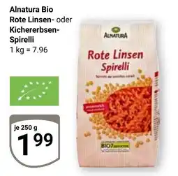 Globus Alnatura Bio Rote Linsen- oder Kichererbsen-Spirelli Angebot
