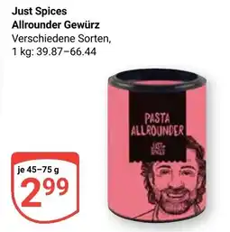Globus Just Spices Allrounder Gewürz Angebot