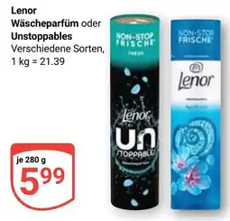 Globus Lenor Wäscheparfüm oder Unstoppables Angebot