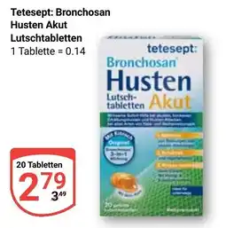 Globus Tetesept Bronchosan Husten Akut Lutschtabletten Angebot