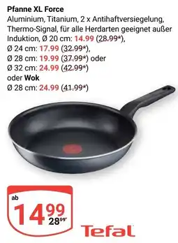 Globus Pfanne XL Force Tefal Angebot