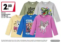 Woolworth Kinder Langarmshirt mit Druck Angebot