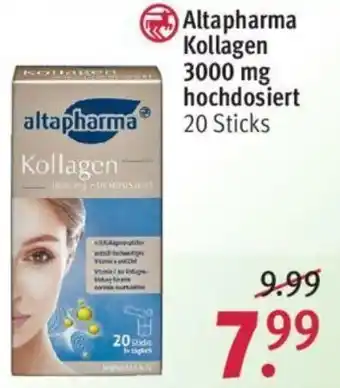 Rossmann Altapharma Kollagen 3000 mg hochdosiert 20 Sticks Angebot